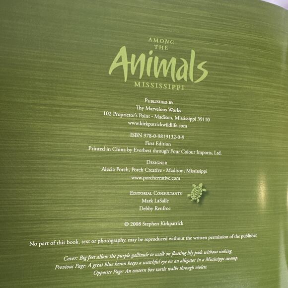 AMONG THE ANIMALS: MISSISSIPPI By Stephen Kirkpatrick & Stephen Kirkpatrick Sign - Picture 10 of 10